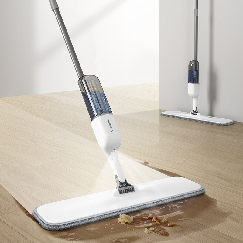 巴米樂喷水喷雾平板拖把家用一拖净干湿两用家用地板拖 BNL-SL711 白色高清大图