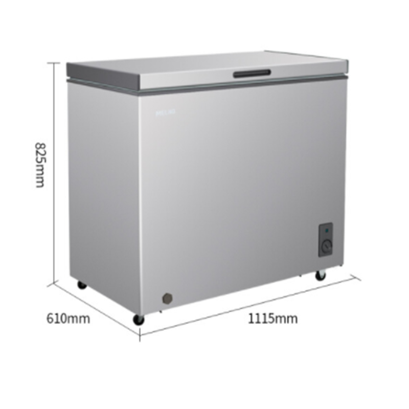 美的(Midea) JH冰柜 256升家用商用冰柜 冷藏冷冻单温转换冷柜 大容量卧式变温冰箱