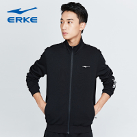 鸿星尔克（ERKE）秋季新款男士运动卫衣舒适纯色运动外套卫衣开衫