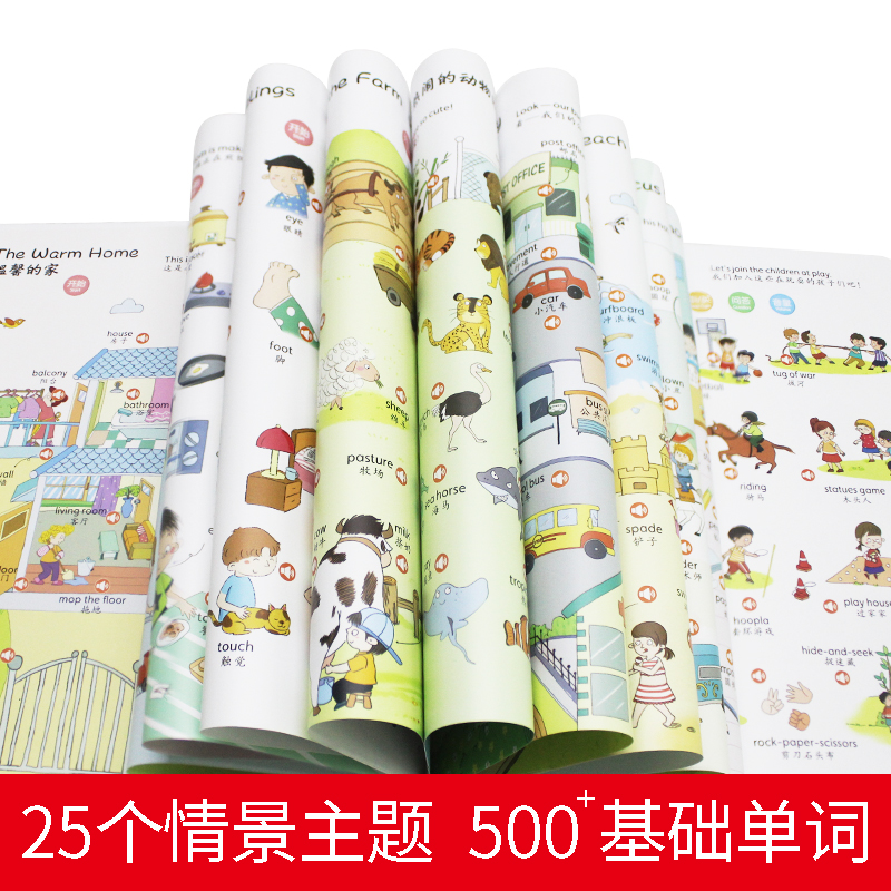 [正版]手指点读发声书 早教书带声音会说话的有声书充电学习认知1-0-3岁宝宝书籍婴儿幼儿儿童英语启蒙绘本读物英文童谣高清大图