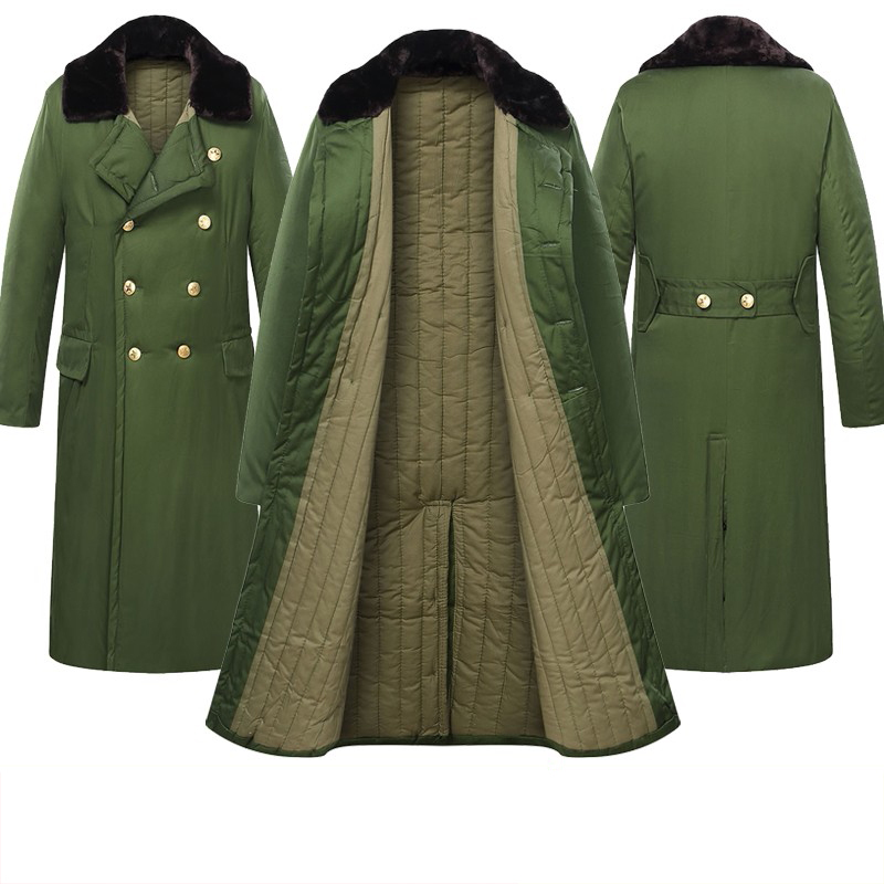 军大衣棉大衣男冬季rs加厚长款保安大衣黄大衣防寒服劳保棉袄棉服视频