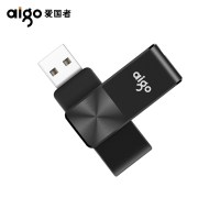 爱国者(aigo) U266 u盘个性创意旋转迷你防水u盘电脑车载两用优盘 32G 黑色