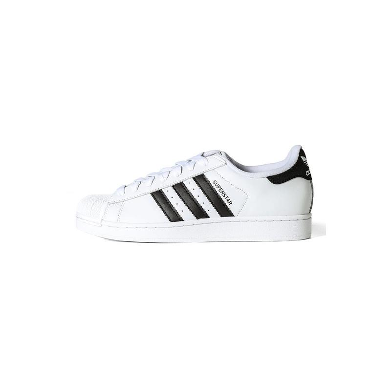 阿迪达斯(adidas)经典贝壳头休闲鞋白黑撞色真皮板鞋女鞋春夏百搭