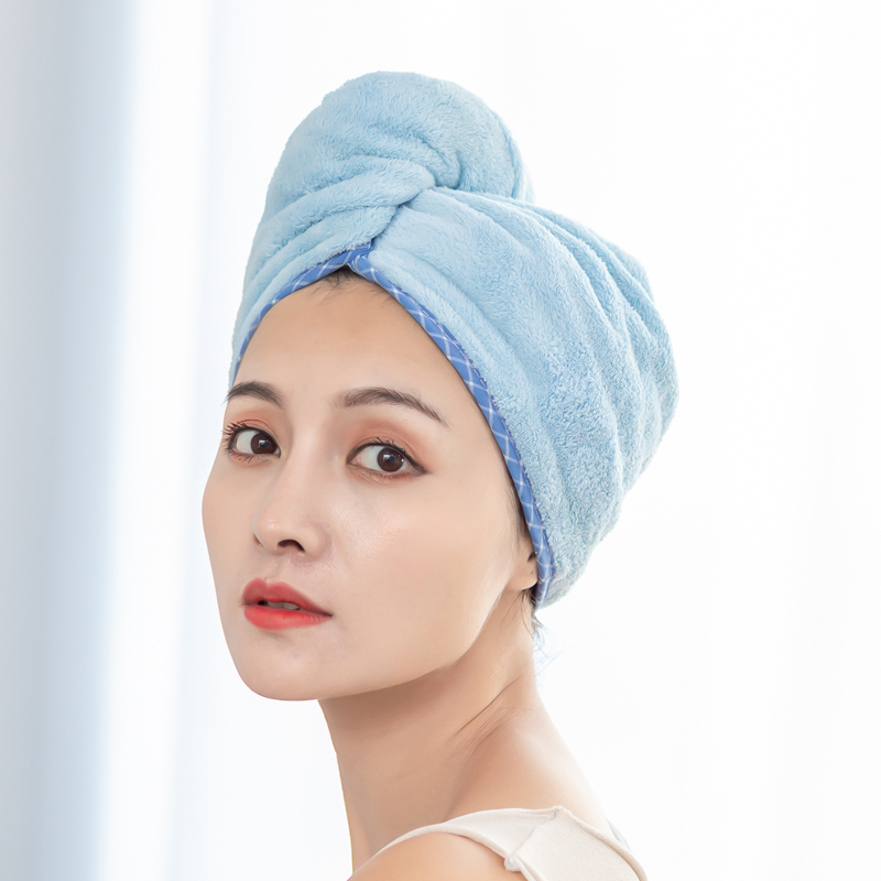 家柏饰(CORATED)2条装女吸水速干擦头发毛巾包头巾浴帽长发干发巾速干毛巾 抹茶绿(干发帽)1条+束发带1条