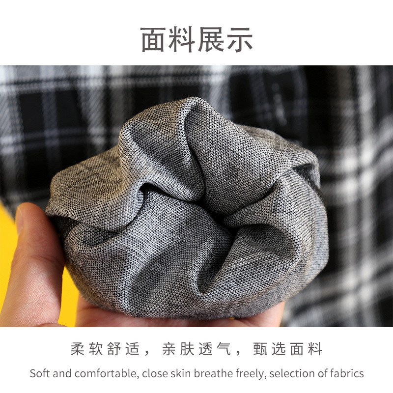 SNOOPY史努比童装男童春秋季女童卫裤小童长裤格子休闲裤时尚外出束脚裤AI003