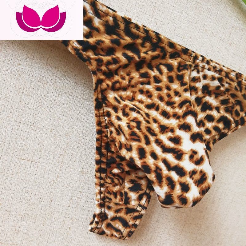 七斓新款男士内裤U凸性感丁裤情趣低腰丁字裤男透气豹纹诱惑一字裤T裤图片