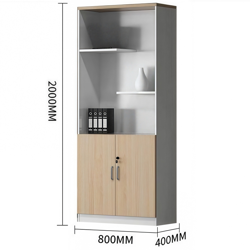 铭思沃两门书柜A2个高清大图