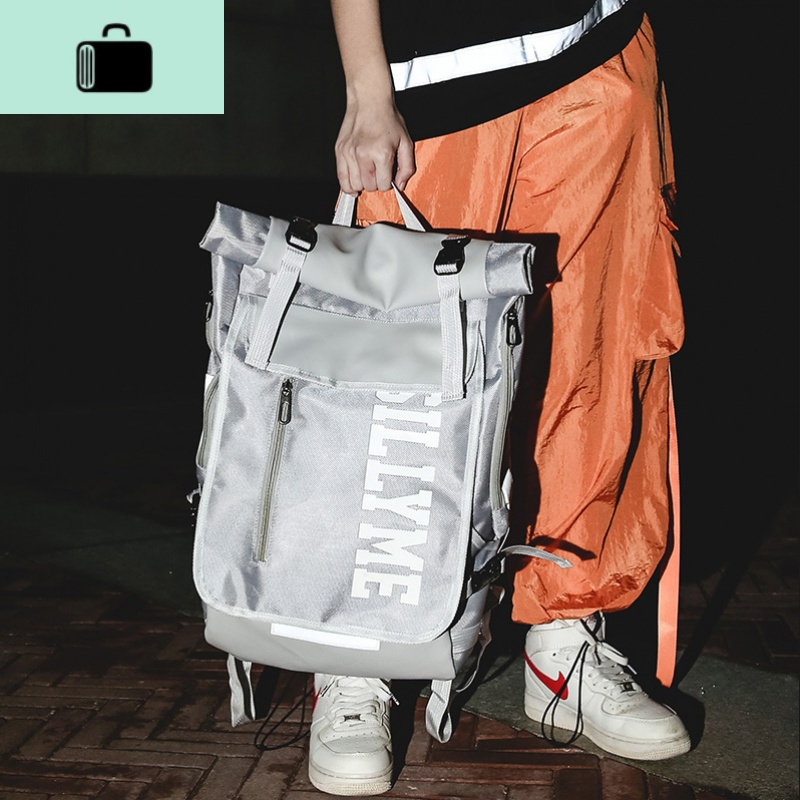 男士双肩包潮牌大容量旅行背包男休闲韩版高中学生书包女时尚潮流new