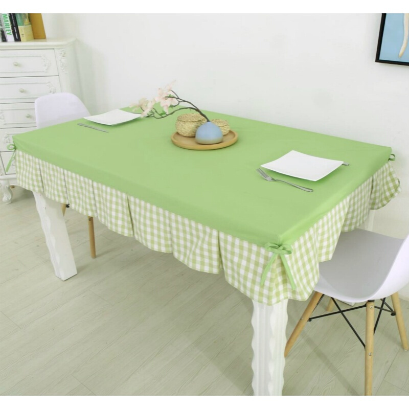 优百思少女心桌布ins粉色格子可爱电脑小桌布长方形清新化妆台布