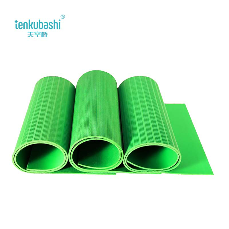 天空桥 绝缘地垫 绿色条纹 25kv 8mm*1米*10米 卷高清大图