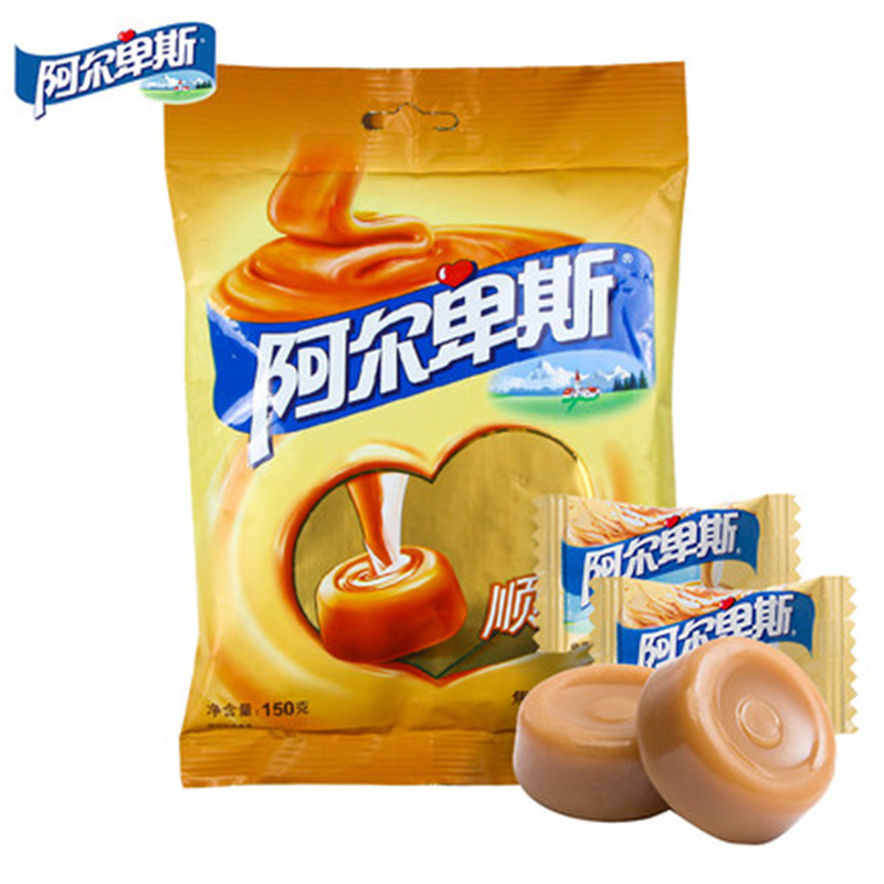 阿尔卑斯牛奶混合水果奶糖150g袋装缤纷果园味*1糖果结婚婚庆喜糖散装正品