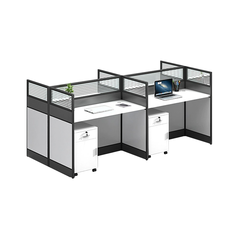 中豫鑫泽 ZYXZ5031419 职员桌屏风工位职员办公桌 王字型四人位含柜