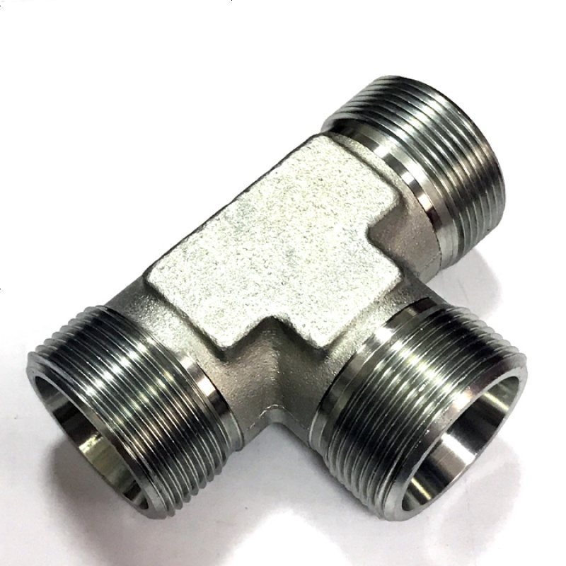 定做ac卡套式三通接头碳钢胶管接头液压接头tv软管伊顿油管adac52