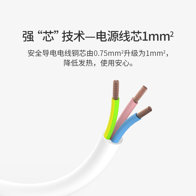 飞科(FLYCO)延长线插座FS2018 接线板插排家用超功率保护独门安全门1.8米 插线板排插接电线接电板