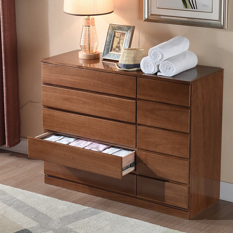 卧室五斗柜实木储物柜简约现代收纳柜抽屉柜子家具六五斗橱家具