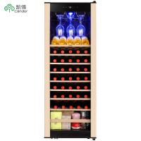 candor/凯得 JC-166E 压缩机红酒柜恒温酒柜 家用冰吧 茶叶柜 红酒柜冰箱 榉木层架 43瓶 158L