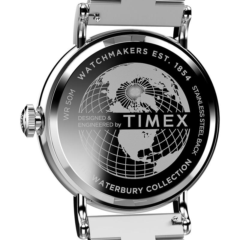 TIMEX/天美时男士 不锈钢表盘黑面黑带防水腕表高清大图