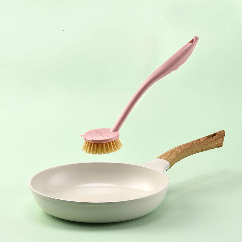 2支装天然剑麻锅刷不沾油刷锅神器厨房清洁用刷家用长柄洗锅刷子