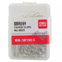 得力(deli) 0025 曲别针 回形针曲别针(10盒/包) 单位:盒