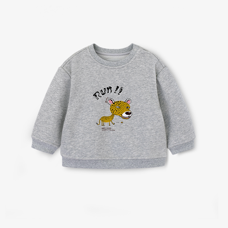 英氏童装儿童卫衣女童保暖衣服上衣羊羔绒yrtaj30389a01