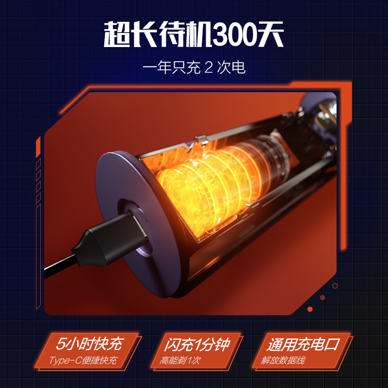 素士S31电动剃须刀超能自动剃三刀头充电式男士刮胡刀礼盒版 节日送礼