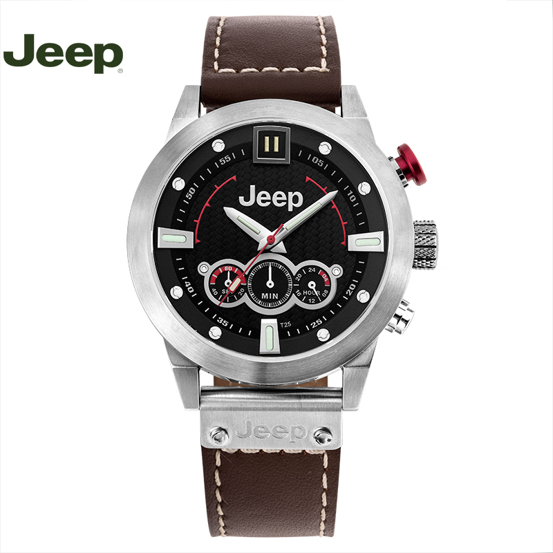 吉普(Jeep)手表 男士户外多功能防水夜光石英表吉普计时码表男表JP15401