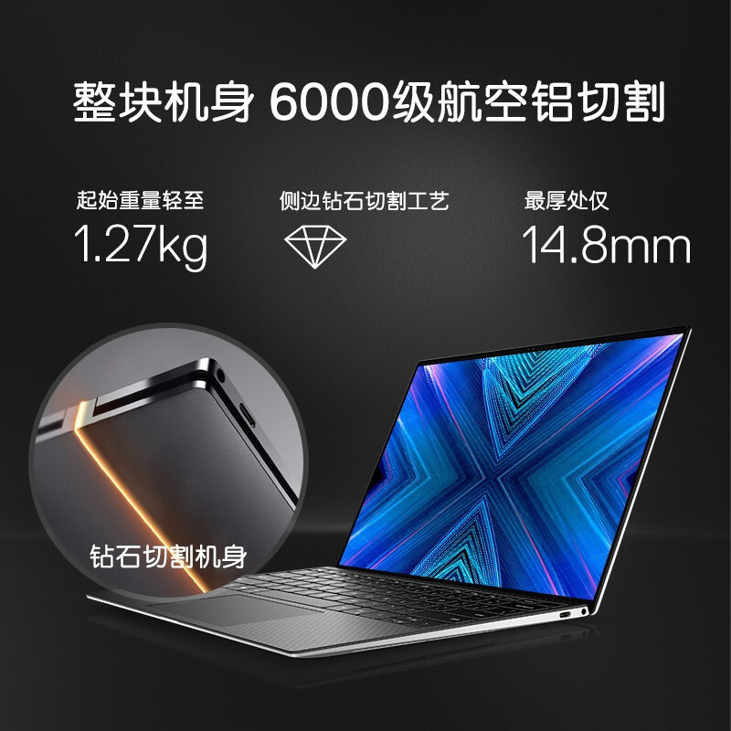 戴尔(DELL)XPS13-9310 13.4英寸二合一翻转触控显示器 高端时尚商务笔记本电脑(十一代i7-1165G7 16G 512GSSD 高色域屏)白色