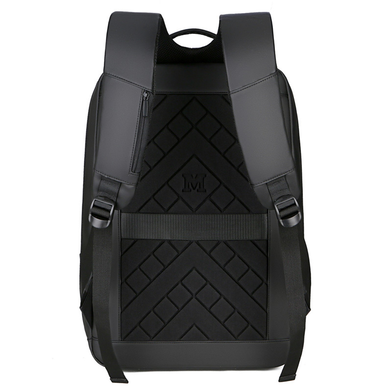 斯坦威双肩背包1807黑灰棕色