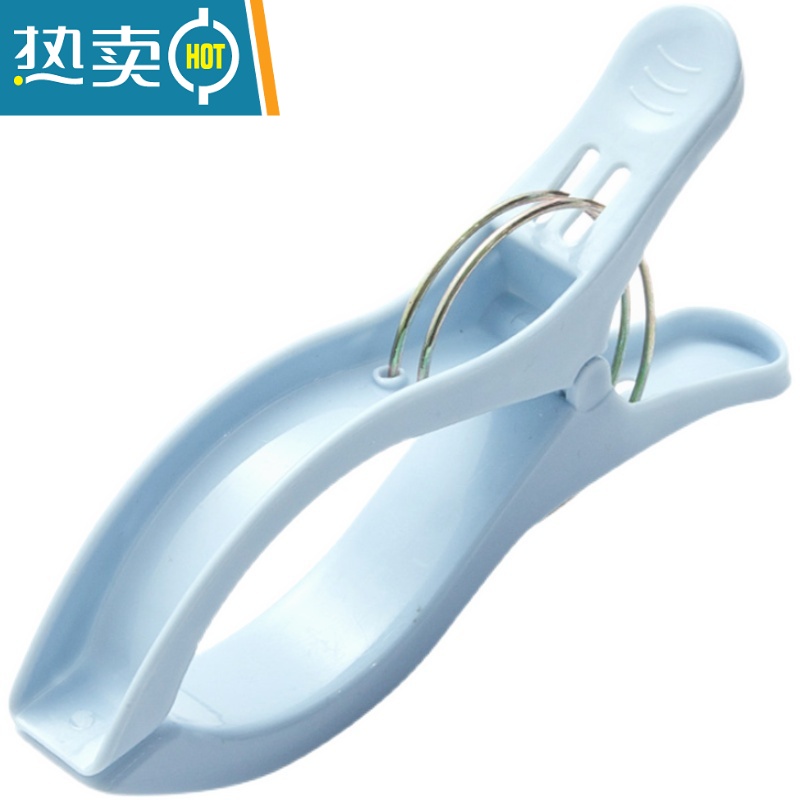 敬平塑料特大号防风夹晾晒被子夹衣服十字绣窗帘晾衣夹家用固定晾衣架 F款小号24个装(混色)高清大图