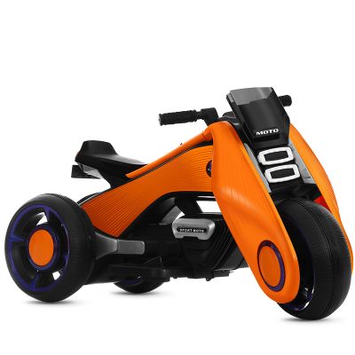 贝多奇新款1-9岁电动车儿童电动摩托车三轮车男女宝宝可坐人小孩玩具车 橙色小尺寸小电瓶单驱