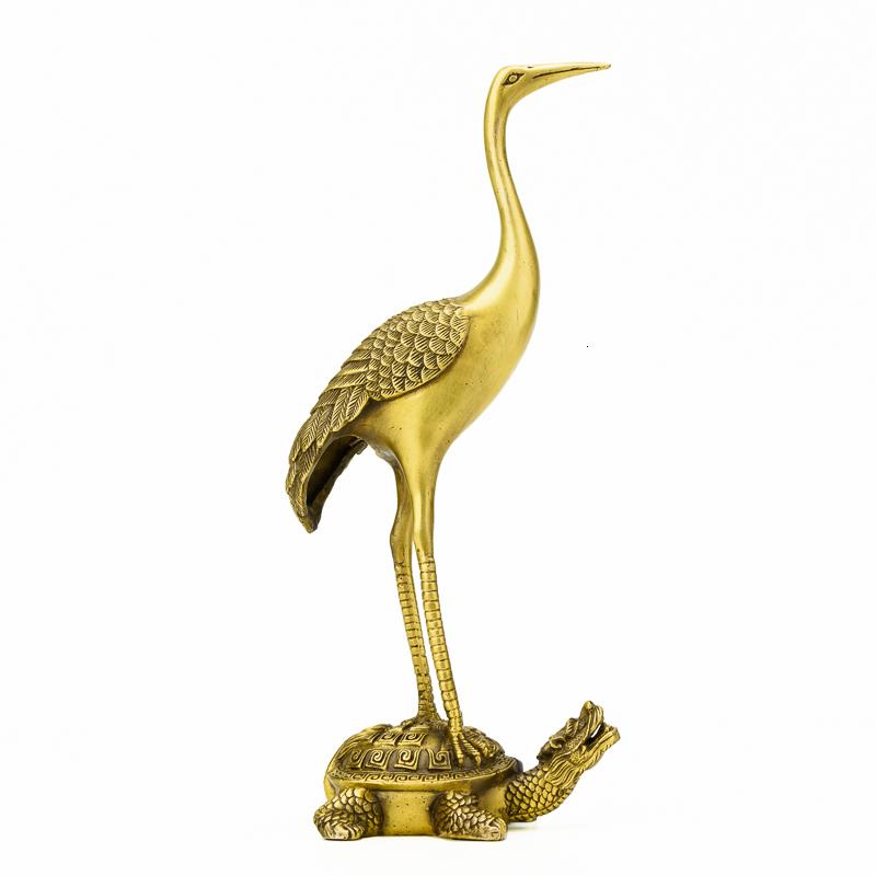 家柏饰(CORATED)铜龟鹤延年摆件办公室客厅装饰品祝寿生日乌龟高清大图