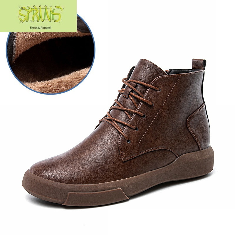 短款棕色马丁靴女2022新款复古英伦风百搭加绒平底冬款软底小短靴语娄