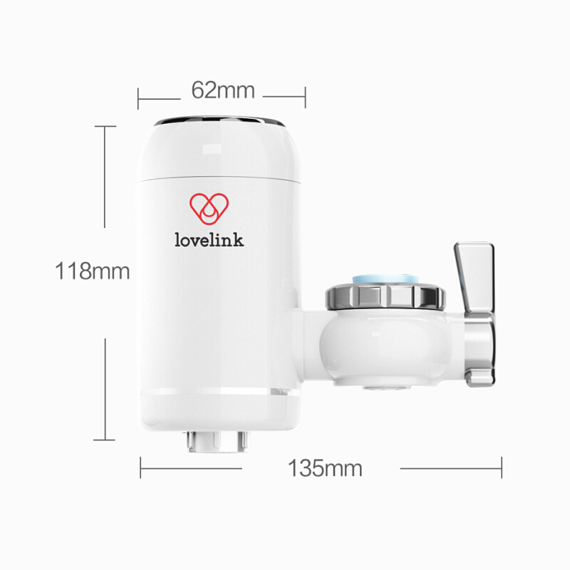 热恋(LoveLink)免安装电热水龙头 过水热快速热 冷热家用小厨宝 即热式电热水器 SJX3接驳式+漏保插头两件套