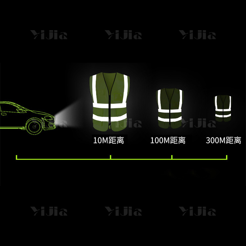 翌嘉YJ4112146 反光背心环卫园林反光马甲施工交通反光衣 葫芦款橙色高清大图