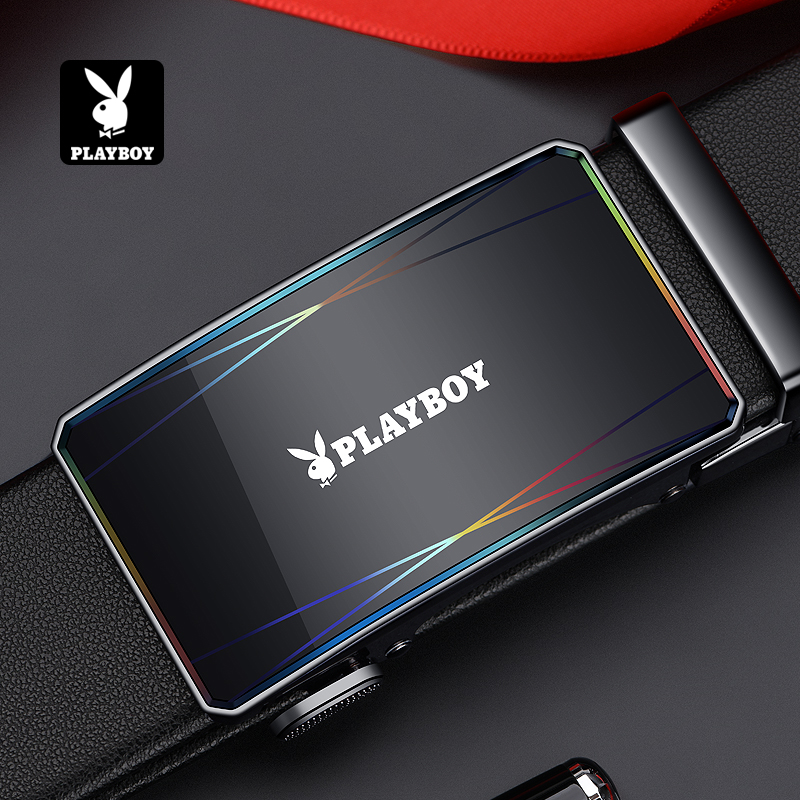 花花公子皮带真皮男士新款高档正品牛皮腰带送爸爸男友礼物裤带带高清大图