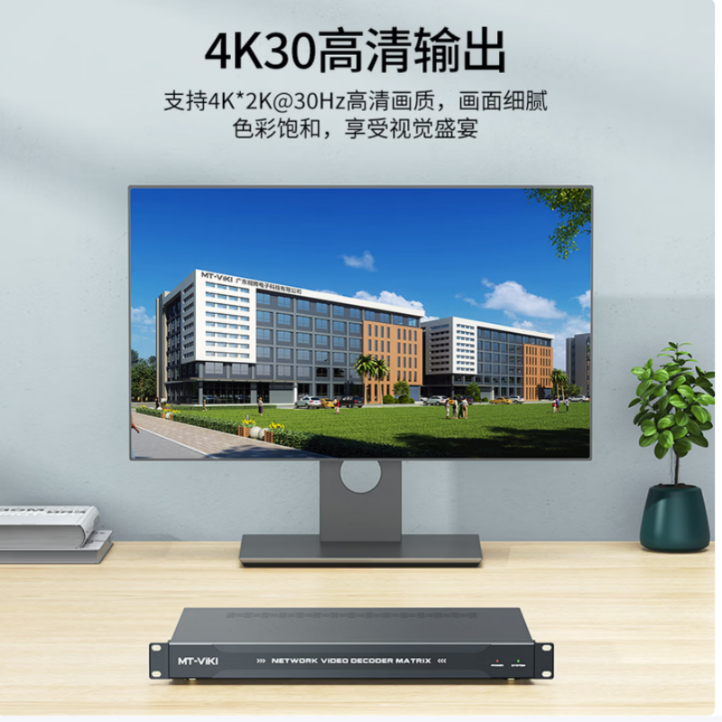 迈拓维矩网络解码矩阵H265监控视频16/36/64画面分割网络数字MT-DMC2U(64分割)5进12出高清大图