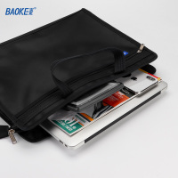 宝克(BAOKE)GW1002 商务手提包/M纹发泡料会议包 黑色/蓝色 1个