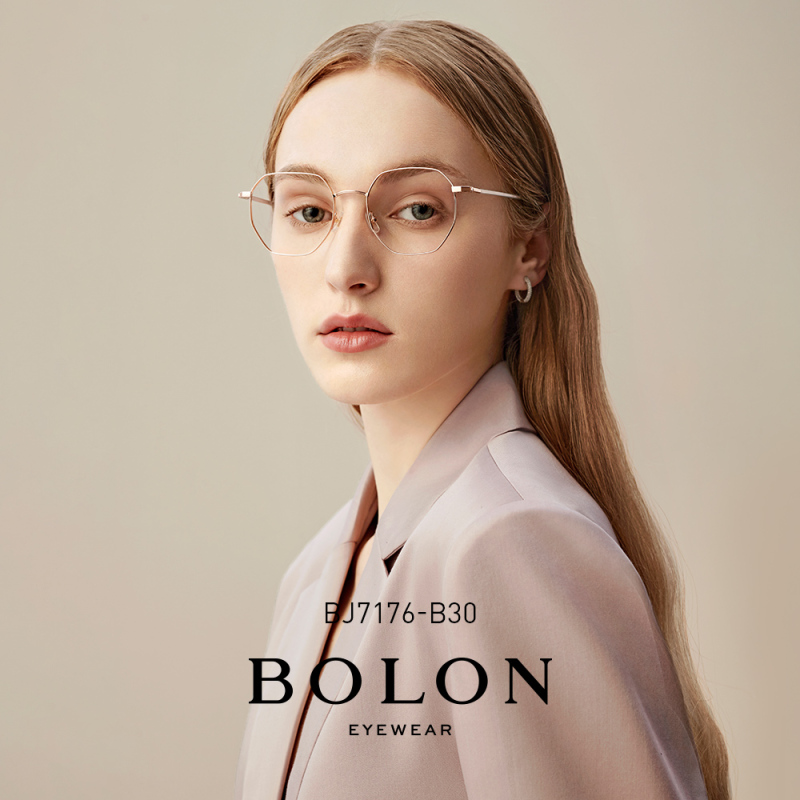 BOLON暴龙眼镜2021新品男女款光学镜框金属框近视眼镜架BJ7176