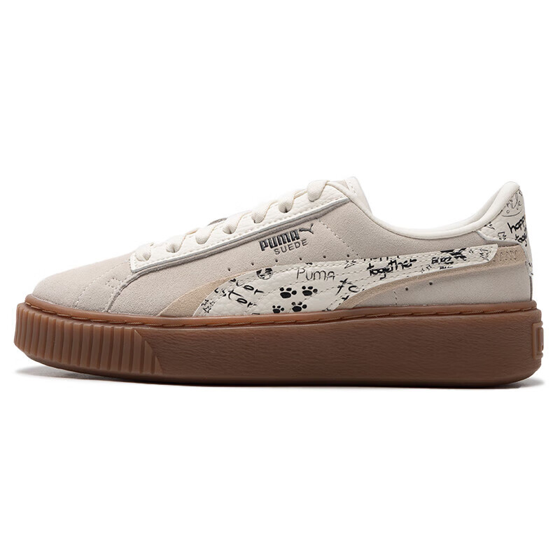 彪马(PUMA)女鞋冬季新款SUEDE复古低帮厚底运动鞋学生女子休闲板鞋 395904