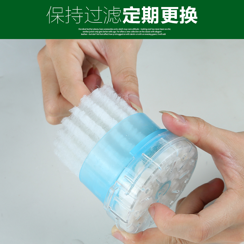 鱼缸迷你循环鱼缸家用增氧泵反气举小型过滤器过滤棉高清大图