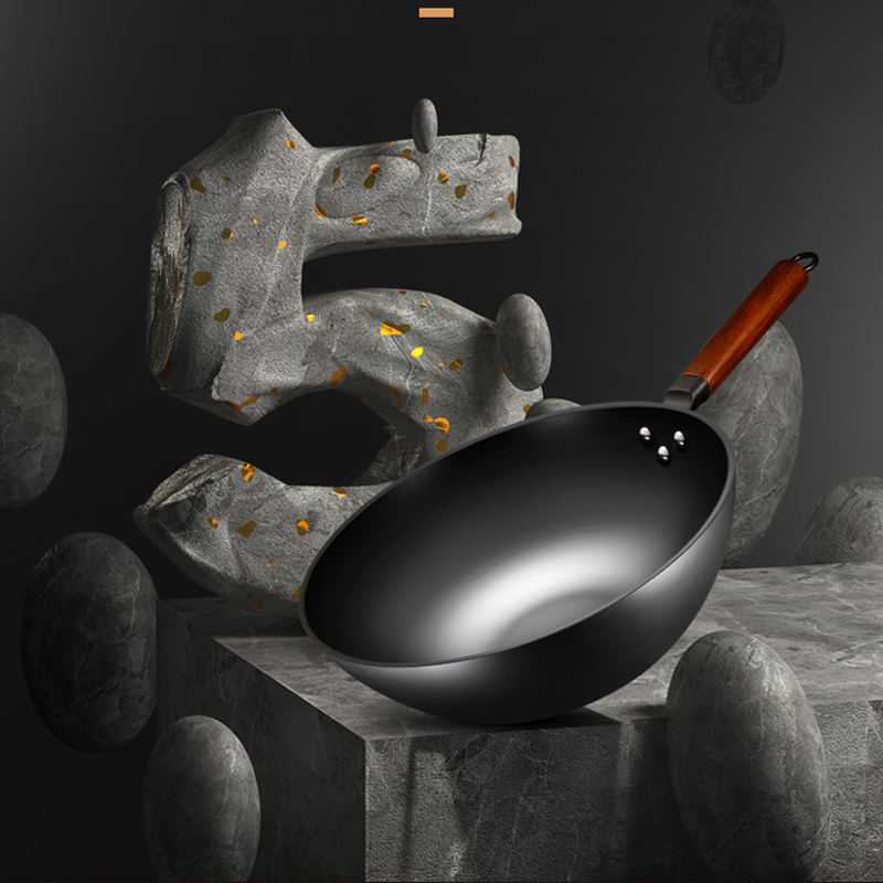 爱仕达(ASD) 锅具铁锅CF32F4WG不易锈精铁爆炒锅32cm