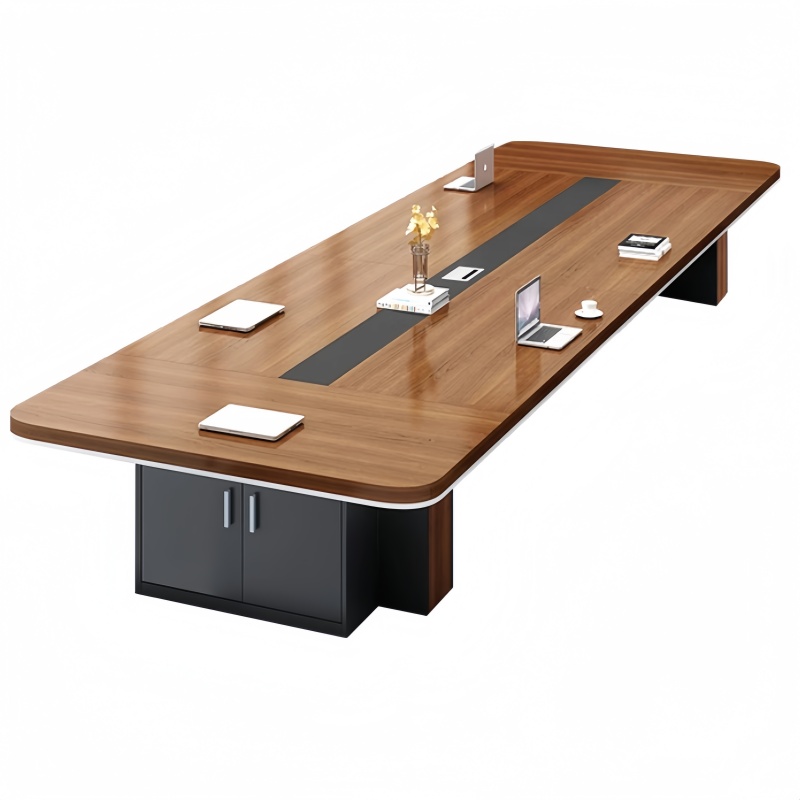 悦兴诚办公桌2.0m+6把椅子套高清大图