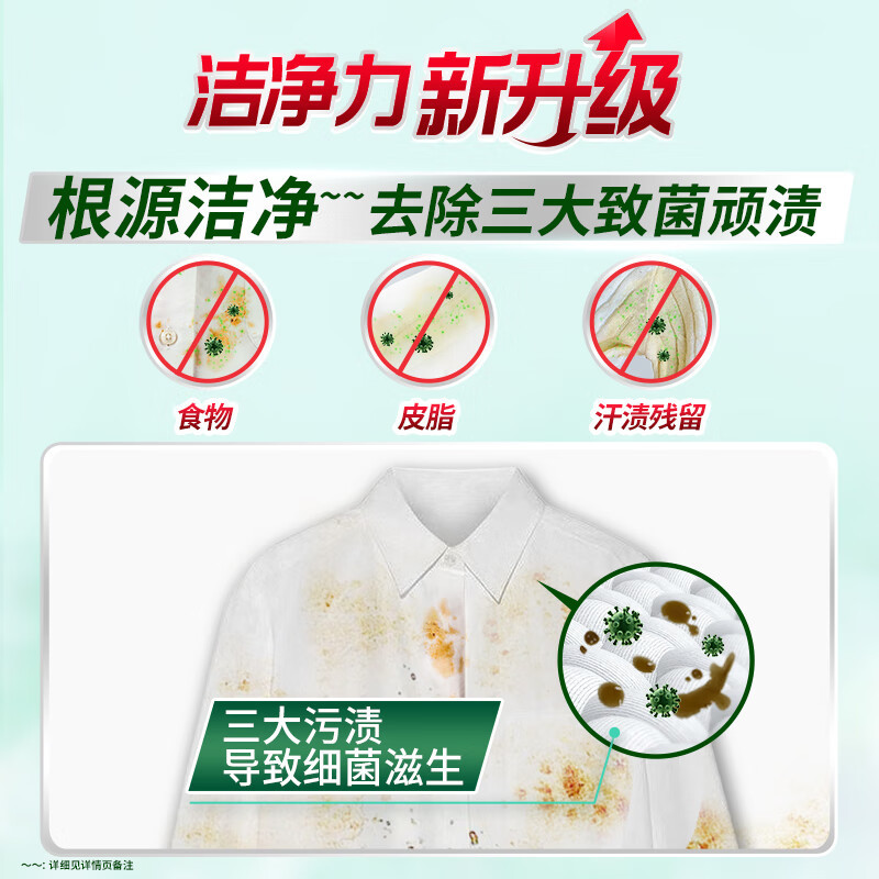 碧浪洁净更除菌去渍无磷洗衣粉自然清新型275g机洗手洗小包装 275g*1袋