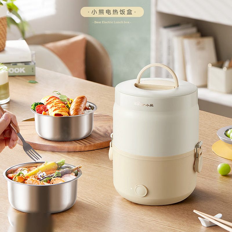 小熊电热饭盒加热饭盒双层热饭神器不锈钢内胆DFH-C15G5高清大图