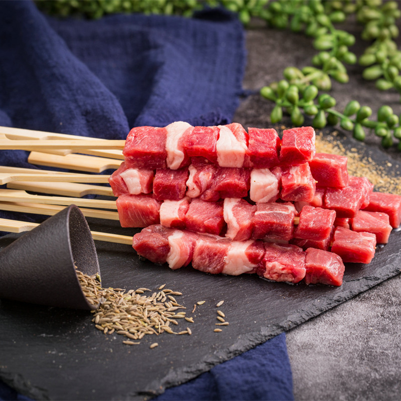 阿勒穆斯 内蒙古家庭羊肉串约170克(10串/袋) 烧烤食材内蒙古草原羊肉(预售))高清大图