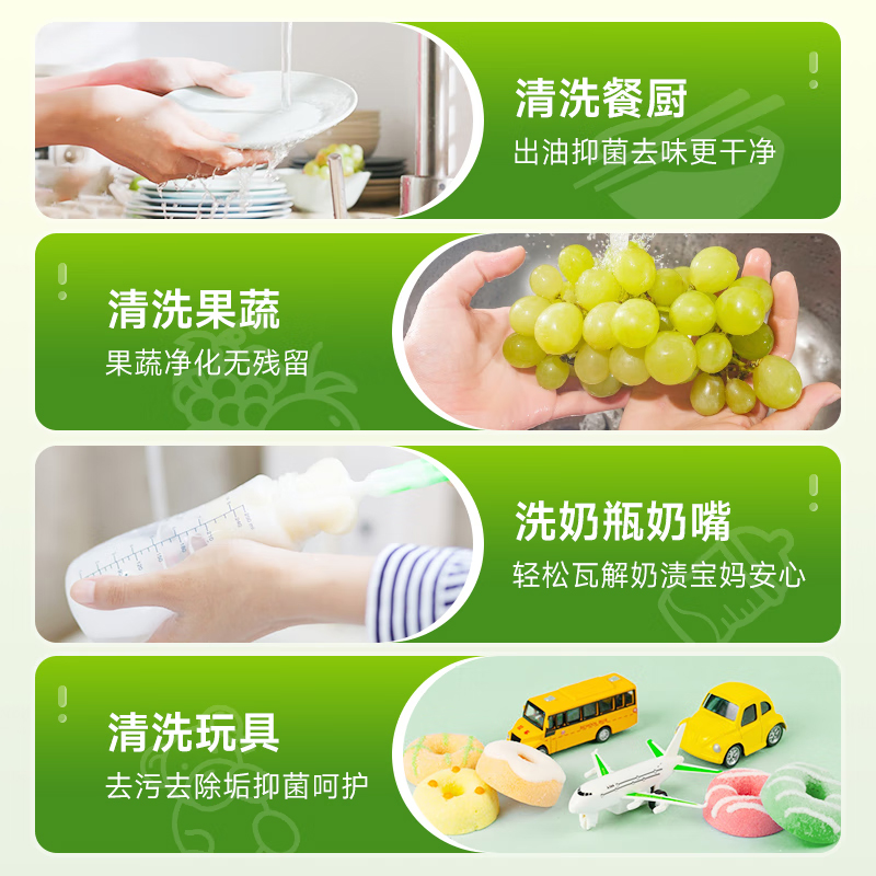 洁宜佳 1kg 酵素柠檬果蔬 洗洁精(计价单位:瓶)白色高清大图