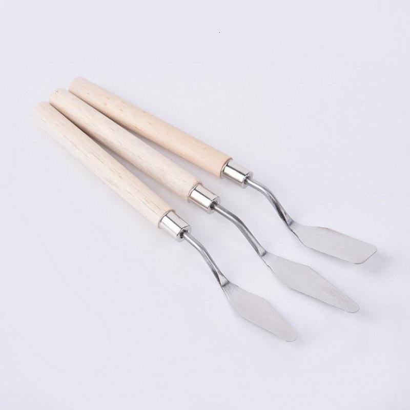 大尖刀1把油画刀调色刀水粉刮刀颜料挑刀绘画工具美术用品木柄平头