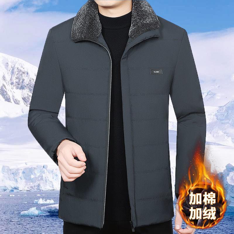 冬季新款中老年棉衣加绒加厚保暖男士棉服爸爸装棉袄秋冬装外套莎丞