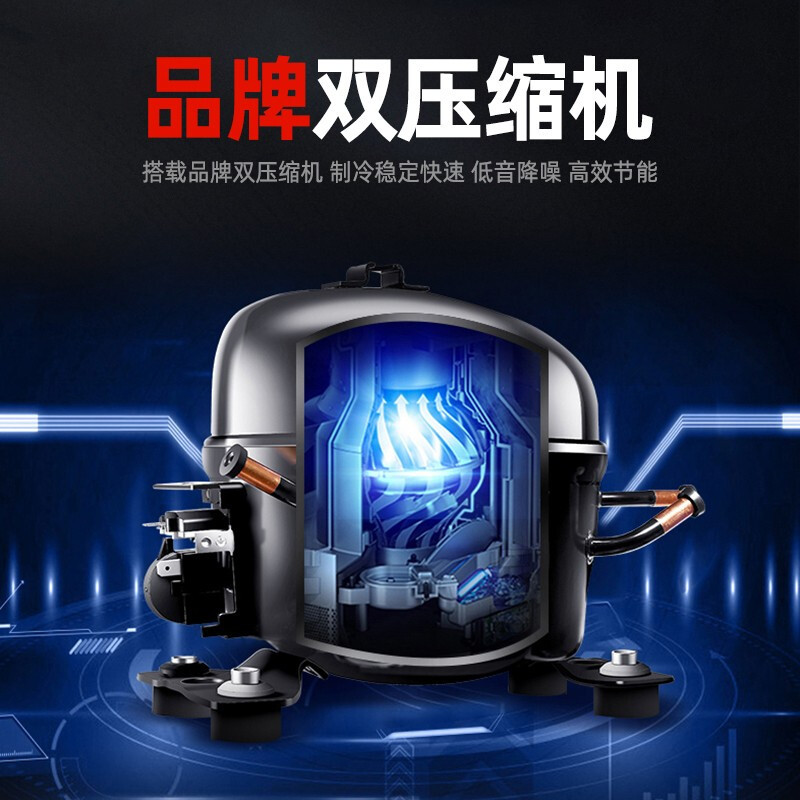 荣事达 2.5米双温冰台柜保鲜展示柜卧式点菜柜商用饭店烧烤菜品不锈钢冷冻操作台 BT-B2.5-D-T3