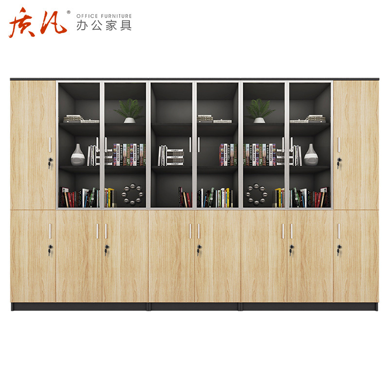 质凡办公文件柜资料柜木质档案柜财务文件凭证柜家用带锁办公室柜子